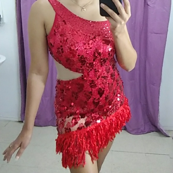 Dresses & Skirts - Red Sequins Dance Dress